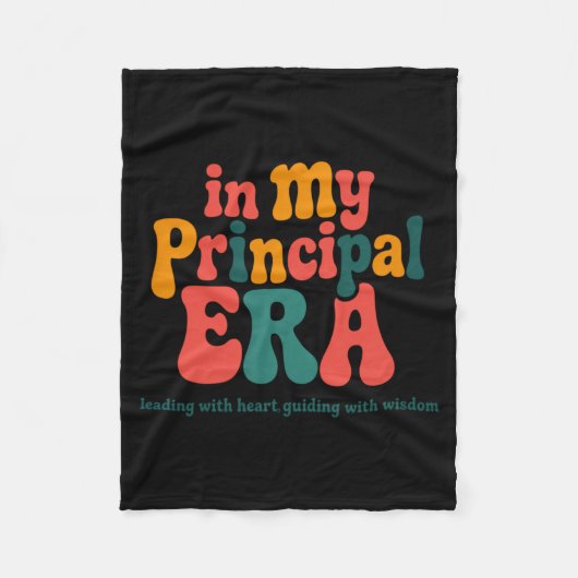 Principal In My Principal Era Back To School Fleecedecke (Vorderseite)
