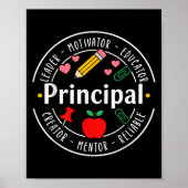 Principal Leader Motivator First Day Back To Schoo Poster (Vorne)
