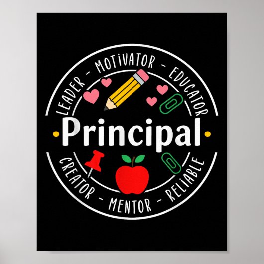 Principal Leader Motivator First Day Back To Schoo Poster (Vorne)