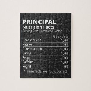 Principal Nutrition Facts Funny Puzzle