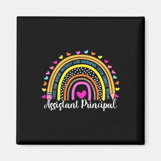 Principal Rainbow I#39; wird für Ihre Schule da se Magnet (Vorne)