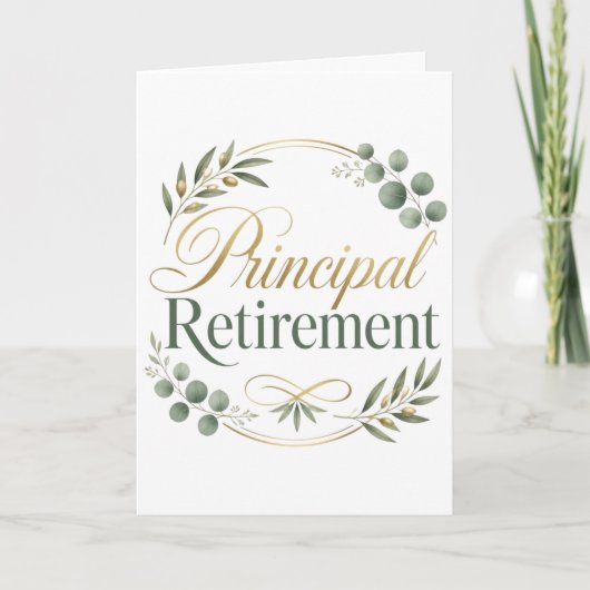 Principal Retirement Gift Karte (Vorderseite)