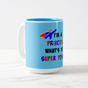 Principal Superhero Zweifarbige Tasse