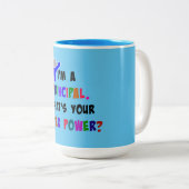 Principal Superhero Zweifarbige Tasse (VorderseiteRechts)