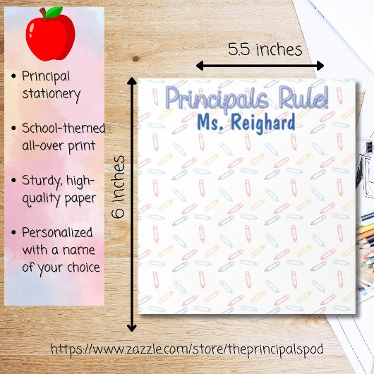 Principal's Notepad, Principals Rule! Notizblock