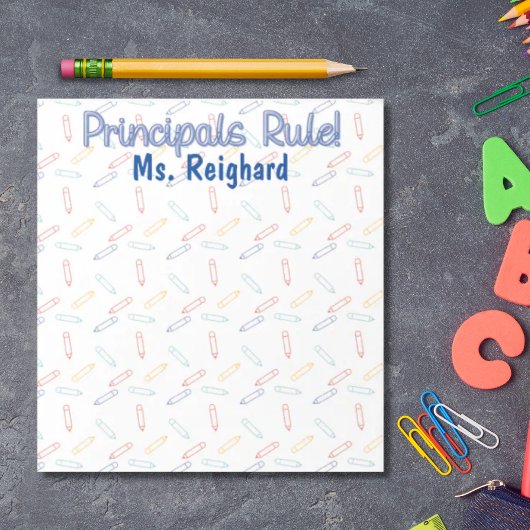 Principal's Notepad, Principals Rule! Notizblock