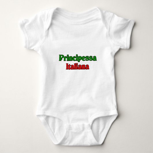 Principessa Italiana (italienische Prinzessin) Baby Strampler (Vorderseite)