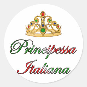 Principessa Italiana (italienische Prinzessin) Runder Aufkleber