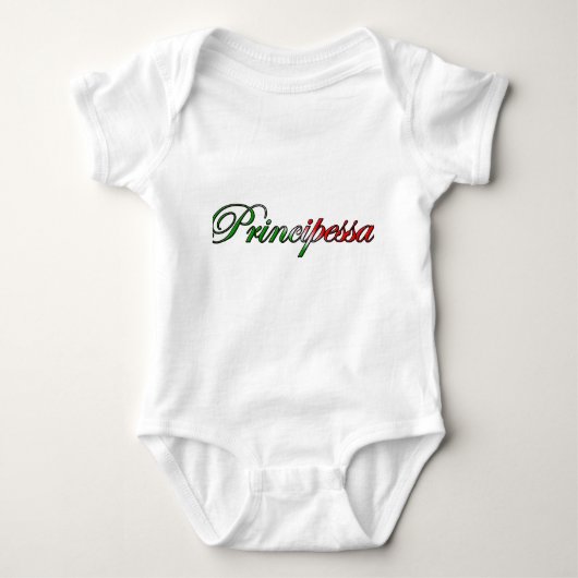 Principessa (Italienische Prinzessin) Baby Strampler (Vorderseite)