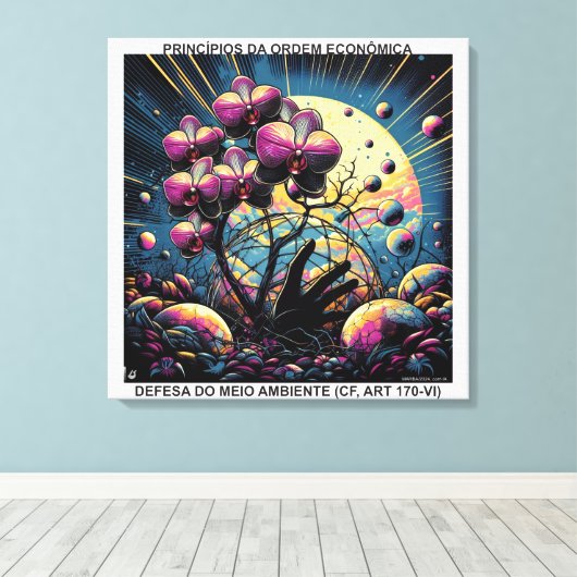 PRINCÍPIOS DA ORDEM ECONÔMICA - CANVAS esticada Leinwanddruck (Insitu (Holzboden))