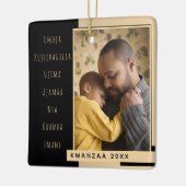 Principles Gold Black Foto Kwanzaa Keramik Keramikornament (Links)