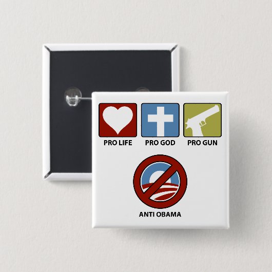 Princples gegen Obama Button (Vorne & Hinten)