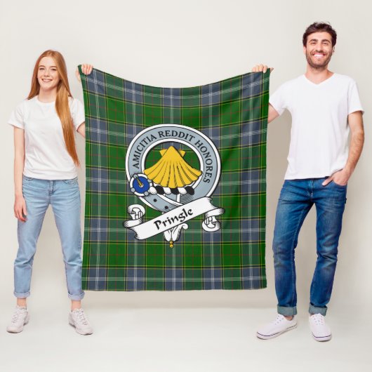 Pringle Clan Abzeichen Tartan Kariert Fleecedecke (Beispiel)