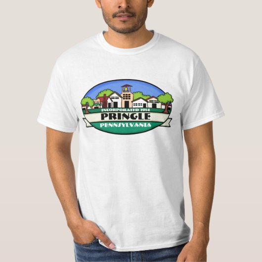Pringle Pennsylvania Kleine Stadt Wert T-Shirt (Vorderseite)