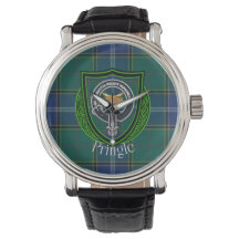 Pringle-Schottischer-Clan-Tartan & Wappen