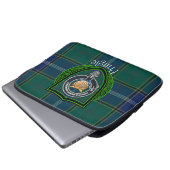 Pringle Scottish Clan Tartan and Crest Laptopschutzhülle (Vorne Knopf)