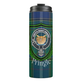 Pringle Scottish Clan Tartan and Crest Thermosbecher