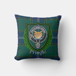 Pringle Scottish Clan Tartan & Crest Kissen