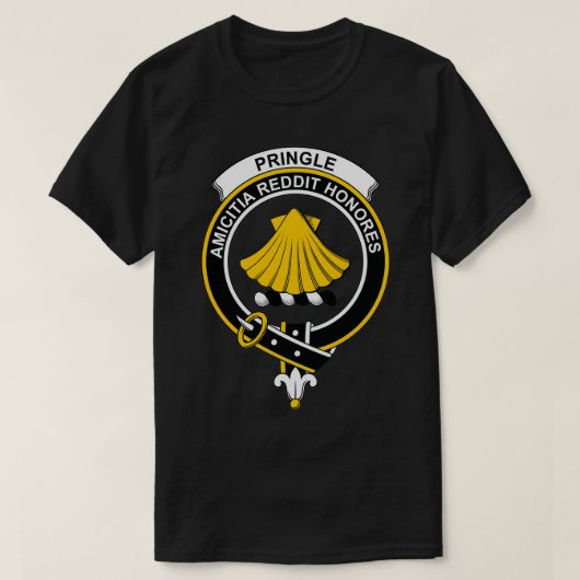 Pringle Wappen Tartan Clan Scottish Clan T-Shirt (Design vorne)