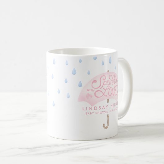 Prink Umbrella Sprinkle Baby Dusche Kaffeetasse (VorderseiteRechts)