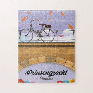 Prinsengracht, Canal Amsterdam Reiseplakat Puzzle