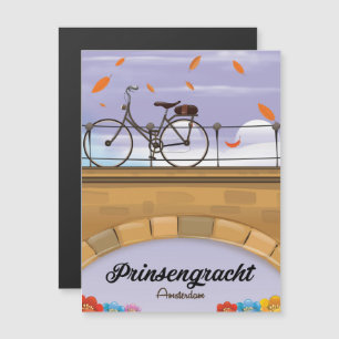 Prinsengracht,Kanal Amsterdam Reiseplakat Magnetkarte