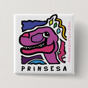 Prinsesa Logo - quadratischer Knopf Button