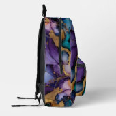 Print All Over Personalized Name Purple Agate Bedruckter Rucksack (Links)