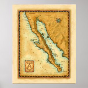 Print, Baja 16 x 20 Poster