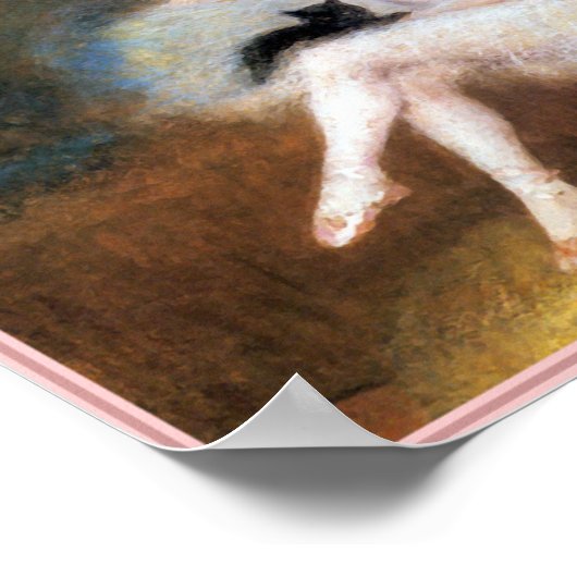 Print: Ballerina & Black Cat Poster (Ecke)