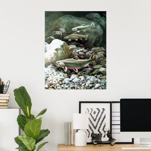 Print Brook Trout Poster (Heimbüro)