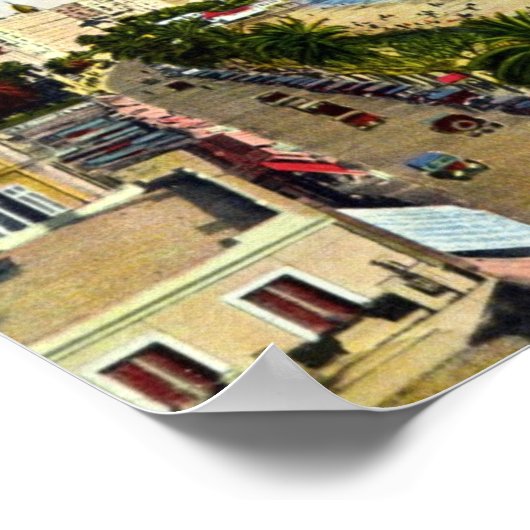 Print - Cannes, La Croisette Poster (Ecke)