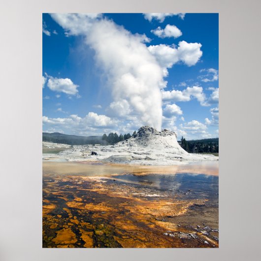 Print - Castle Geyser, Yellowstone Nationalpark, Poster (Vorne)