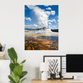 Print - Castle Geyser, Yellowstone Nationalpark, Poster (Heimbüro)