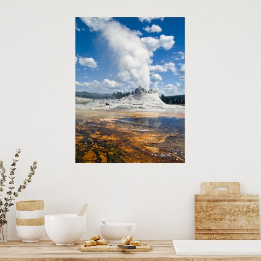 Print - Castle Geyser, Yellowstone Nationalpark, Poster (Küche)