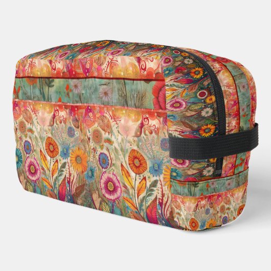 Print CRetro Hippie: Garden Fantasy Cut Sew Bag Waschbeutel (Linke Seite)