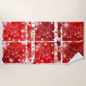 Print,custom,template,rot,modern,Weihnachten,fun, Strandtuch (Vorderseite)