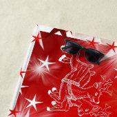 Print,custom,template,rot,modern,Weihnachten,fun, Strandtuch (Beispiel)