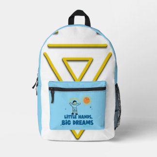 Print Cut Nähbeutel kleine Hände große Träume Bedruckter Rucksack