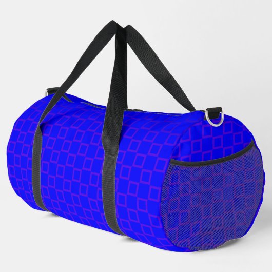 Print Cut Nähtasche Lila Blau modernes Design Duffle Bag (Rechte Ecke)