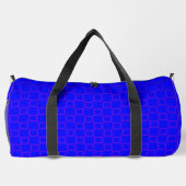Print Cut Nähtasche Lila Blau modernes Design Duffle Bag (Rückseite)