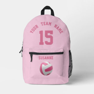 Print Cut Nähtasche Rose Volleyball Girls rosa Tea Bedruckter Rucksack