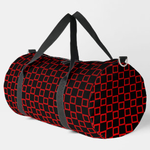 Print Cut Nähtasche schwarz und rot moderne Design Duffle Bag