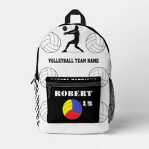 Print Cut Nähtasche Volleyball, Schwarz-weiß moder