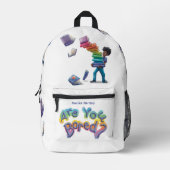 Print Cut Sew Backpack - Are You Bored? Bedruckter Rucksack (Vorderseite)