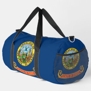 Print Cut Sew Bag mit der Flagge von Idaho, USA Duffle Bag