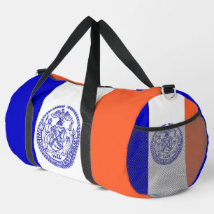 Print Cut Sew Bag mit der Flagge von New York, USA Duffle Bag