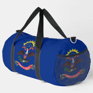 Print Cut Sew Bag mit der Flagge von North Dakota, Duffle Bag