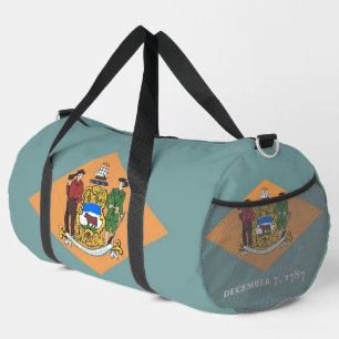 Print Cut Sew Bag mit Fahne von Delaware, USA Duffle Bag