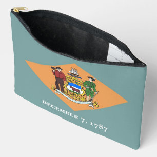 Print Cut Sew Bag mit Fahne von Delaware, USA Zubehörtasche